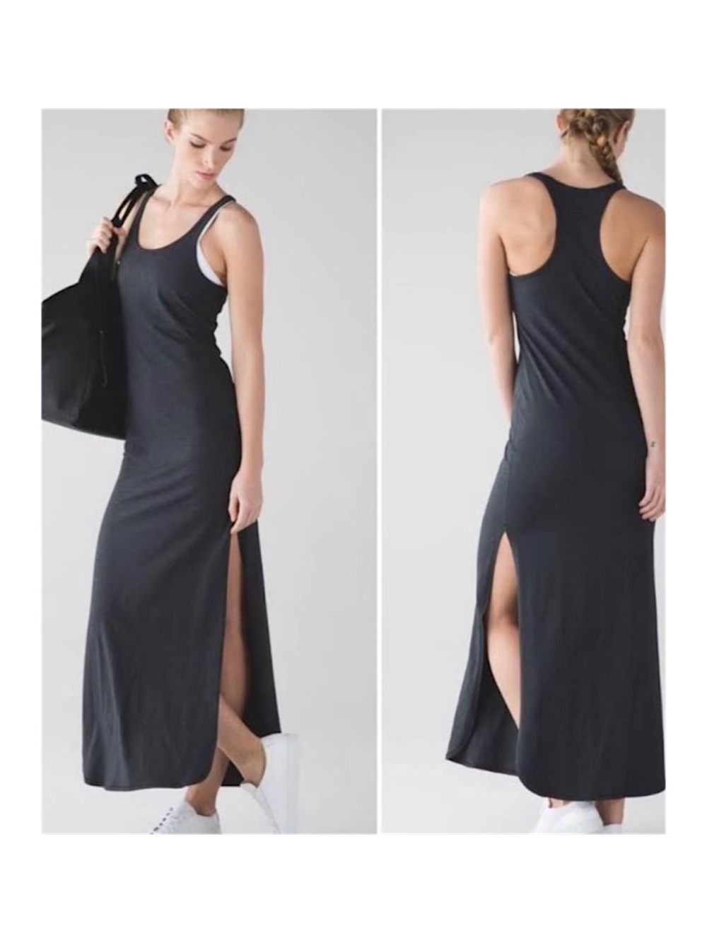 Lululemon refresh maxi dress, EUC, Size 6, heathered black